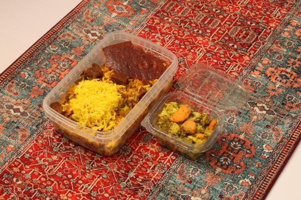 لوبیا پلو با گوشت تک وعده