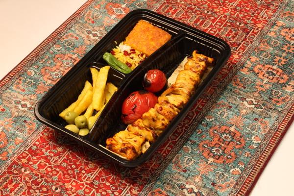 خوراک جوجه کباب ران تک وعده 